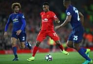 LIVERPOOL, ENGLAND - OCTOBER 17:  Daniel Sturridge of Liverpool in action during the Premier League match between Liverpool and Manchester United at Anfield on October 17, 2016 in Liverpool, England.  (Photo by Clive Brunskill/Getty Images)